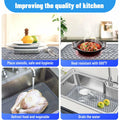 YIRAYUETT Silicone Non-Slip Kitchen Sink Grid Mat 25.9x13.7 Gray by Deal US