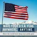 Front Line Flags American Flag 3x5 Ft Heavy Duty TearProof Polyester Red by Deal US