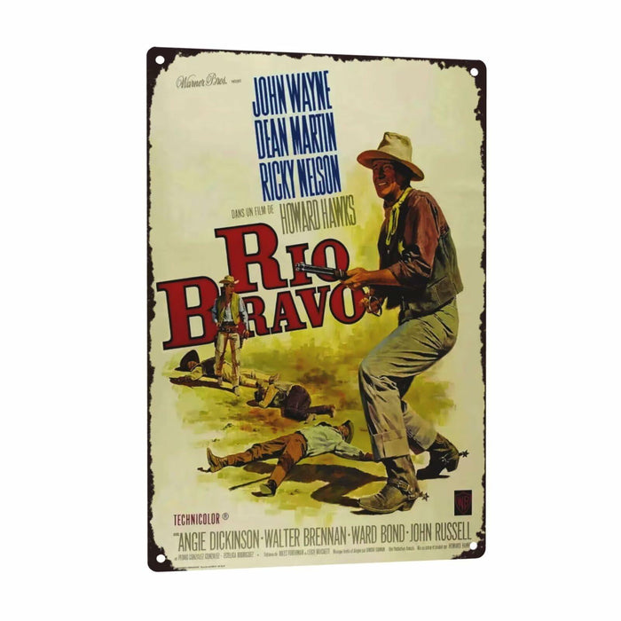 GCOCL Western Cowboy Vintage Movie Poster Metal Tin Sign Red 8x12 Inches by Deal US