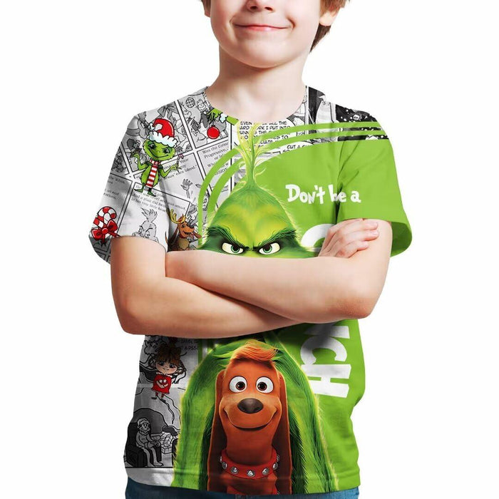 ZYQQT Christmas Cartoon Green T-Shirt Crew Neck Boys Girls Size XL by Deal US