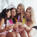 AYINOBY 24 Reusable Bachelorette Party Straws with 2 Cleaning Brushes Plastic by Deal US