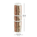ZOBER Wrapping Paper Organizer 40in Waterproof Storage Holds 25 Rolls White by Deal US