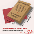 Pawzity Anniversary Card for Couple Hearts Pattern 5.3x8in Single Folded Card by Deal US