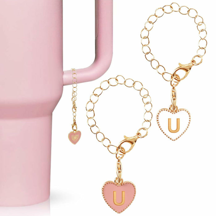Yanmucy Letter U Charm Pendant 2Pcs Aluminum Adjustable Stanley Cup Accessory by Deal US