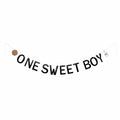 Lotoo One Sweet Boy Birthday Banner Milk Cookies Cardstock Partydcr01-1 by Deal US