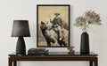 HomeArtPrint Dinosaur Cowboy Wall Art Poster Print 8x10 Inches Unframed by Deal US