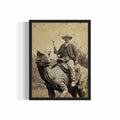 HomeArtPrint Dinosaur Cowboy Wall Art Poster Print 8x10 Inches Unframed by Deal US