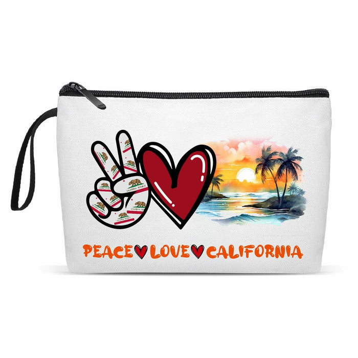 Gostop Texas State Cosmetic Bag Peace Love Texas Makeup Zipper Pouch by Deal US