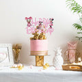 huizebaozhuang Pink Mouse Cake Topper Glitter Double-Sided Birthday Party by Deal US