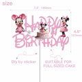 huizebaozhuang Pink Mouse Cake Topper Glitter Double-Sided Birthday Party by Deal US