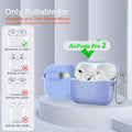 BOBEN AirPods Pro 2 Case Silicone Cover with Lanyard Keychain Blue by Deal US
