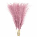 uxcell Faux Pampas Grass 17in 6 Stem 4pcs Red Brown Decor Wedding Home by Deal US