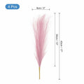 uxcell Faux Pampas Grass 17in 6 Stem 4pcs Red Brown Decor Wedding Home by Deal US