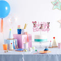 huizebaozhuang Pink Mouse Cake Topper Glitter Double-Sided Birthday Party by Deal US