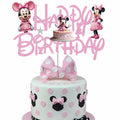 huizebaozhuang Pink Mouse Cake Topper Glitter Double-Sided Birthday Party by Deal US