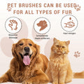 Framad Dematting Brush 2-in-1 Stainless Steel Dog Cat Comb Grooming Tool by Deal US