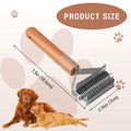 Framad Dematting Brush 2-in-1 Stainless Steel Dog Cat Comb Grooming Tool by Deal US