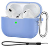 BOBEN AirPods Pro 2 Case Silicone Cover with Lanyard Keychain Blue