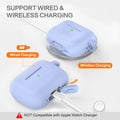 BOBEN AirPods Pro 2 Case Silicone Cover with Lanyard Keychain Blue by Deal US
