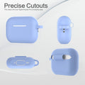 BOBEN AirPods Pro 2 Case Silicone Cover with Lanyard Keychain Blue by Deal US
