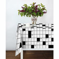 NOHSHE Crossword Puzzle Table Cloth Black White Waterproof 52x70 by Deal US