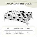 NOHSHE Crossword Puzzle Table Cloth Black White Waterproof 52x70 by Deal US
