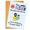 NQEUEPN New Dad 1st Birthday Card with Envelope Multicolor Father's Day Gift by Deal US