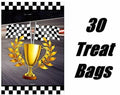 Race Car Party Supplies Set for 30 Kids Hats Bags Banners Swirls Backdrop by Deal US