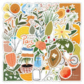 riduk 124Pcs Boho Floral Vinyl Waterproof Stickers for Journaling DIY Decor by Deal US