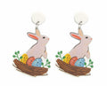 xuzhiyuan Easter Rabbit Carrot Basket Acrylic Glitter Drop Earrings Women by Deal US