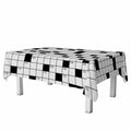 NOHSHE Crossword Puzzle Table Cloth Black White Waterproof 52x70 by Deal US
