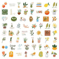 riduk 124Pcs Boho Floral Vinyl Waterproof Stickers for Journaling DIY Decor by Deal US