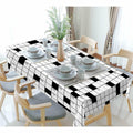 NOHSHE Crossword Puzzle Table Cloth Black White Waterproof 52x70 by Deal US