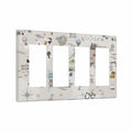 Wpshijia 4 Gang Light Switch Cover Beige Animal World Map Wall Plate by Deal US