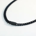 WINFY Cuban Link Necklace Men 6.5mm 18+2in Stainless Steel Black by Deal US