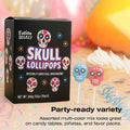 BestBy06/27 Fusion Select Sugar Skull Lollipops 24 Pc Colorful Halloween Candy by Deal US
