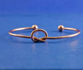 Unbranded Stainless Steel Love Knot Infinity Bracelet Cuff Open Bangle 2pc by Deal US