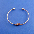Unbranded Stainless Steel Love Knot Infinity Bracelet Cuff Open Bangle 2pc by Deal US