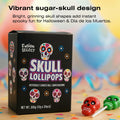 BestBy06/27 Fusion Select Sugar Skull Lollipops 24 Pc Colorful Halloween Candy by Deal US