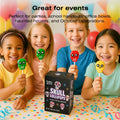 BestBy06/27 Fusion Select Sugar Skull Lollipops 24 Pc Colorful Halloween Candy by Deal US