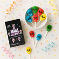 BestBy06/27 Fusion Select Sugar Skull Lollipops 24 Pc Colorful Halloween Candy by Deal US