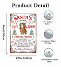 Tvdegse Santa's Toy Shop Metal Sign Retro Christmas Wall Decor 8x12 Inch by Deal US