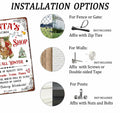 Tvdegse Santa's Toy Shop Metal Sign Retro Christmas Wall Decor 8x12 Inch by Deal US