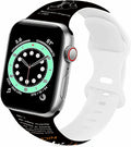 GSDUGYBG Sports Silicone Watch Band Waterproof Black Compatible 38-49mm by Deal US