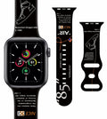 GSDUGYBG Sports Silicone Watch Band Waterproof Black Compatible 38-49mm by Deal US