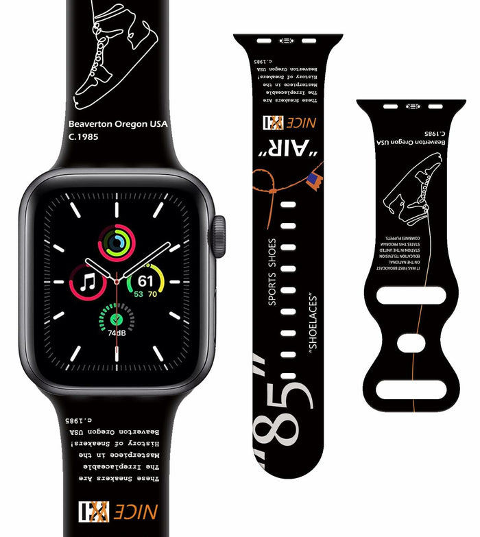 GSDUGYBG Sports Silicone Watch Band Waterproof Black Compatible 38-49mm by Deal US