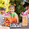 LeeSky 2 Pack Halloween Ghost Glass Tumblers 16Oz Pink Orange Lids Straws by Deal US