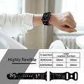 GSDUGYBG Sports Silicone Watch Band Waterproof Black Compatible 38-49mm by Deal US
