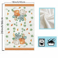 XCHI Fall Pumpkin Striped Dish Towels 18x26 Inch Colored Set of 4 by Deal US