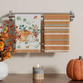 XCHI Fall Pumpkin Striped Dish Towels 18x26 Inch Colored Set of 4 by Deal US